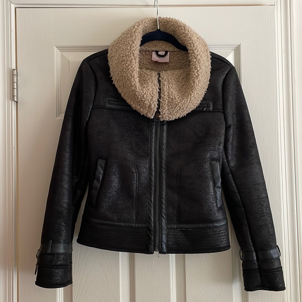 ROMEO & JULIET COUTURE Faux soft leather moto jacket